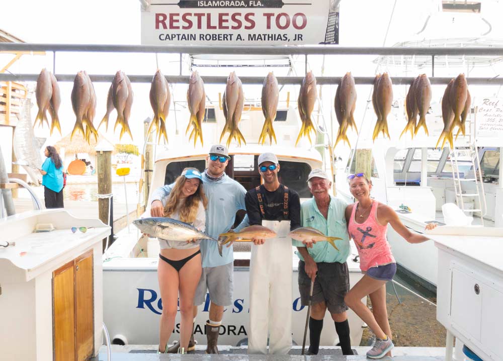 Forida Keys Fishng Charters catches yellowtail snapper